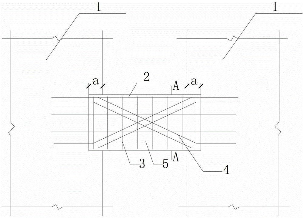 Small span-depth ratio crossed diagonal inclined bar connecting beam