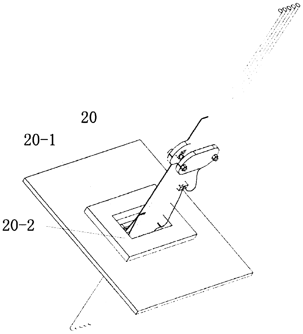 Force measuring device for clamping elevator suspension device