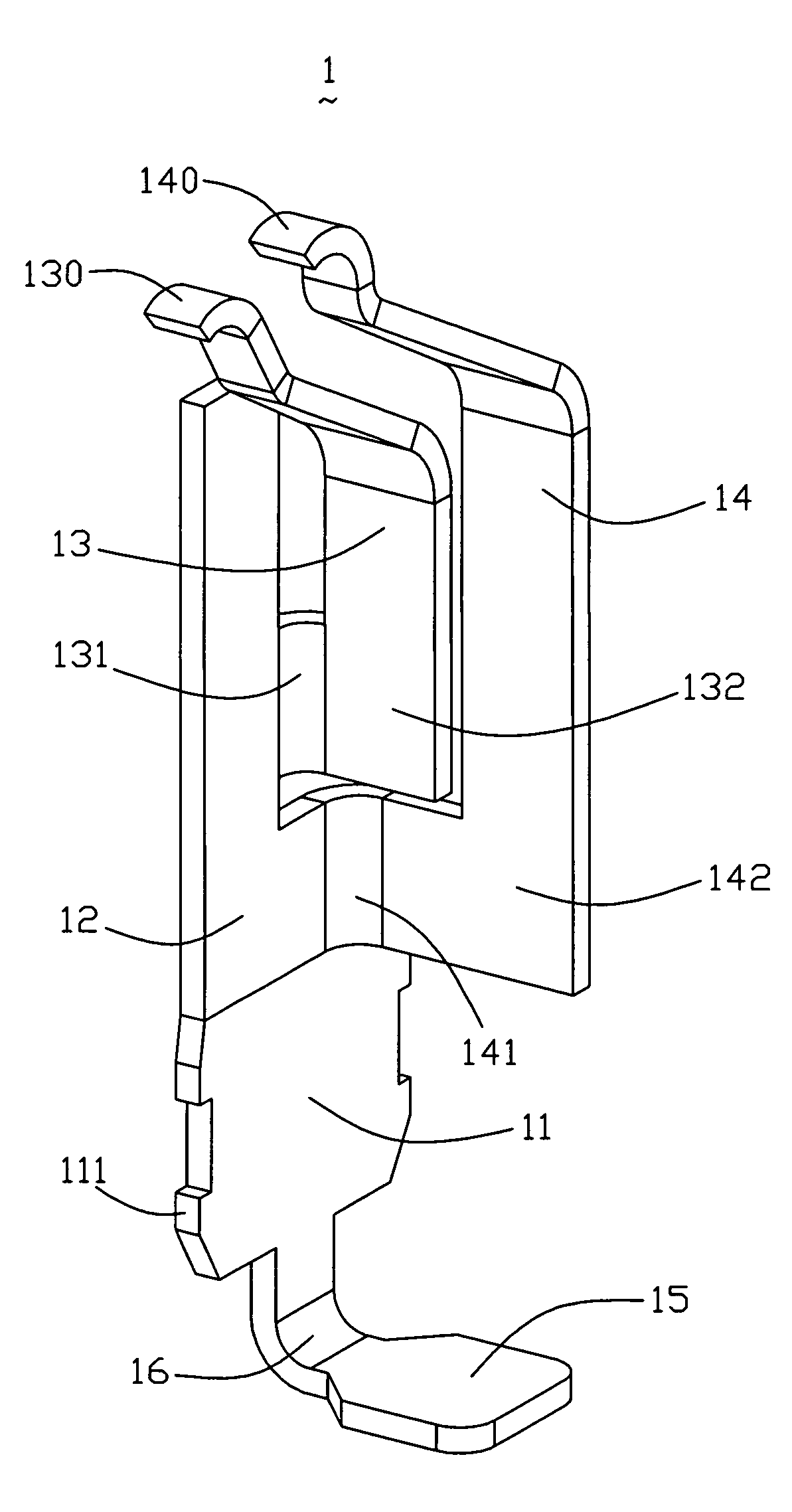 Electrical contact having asymmetric dual-contact-engaging-arm