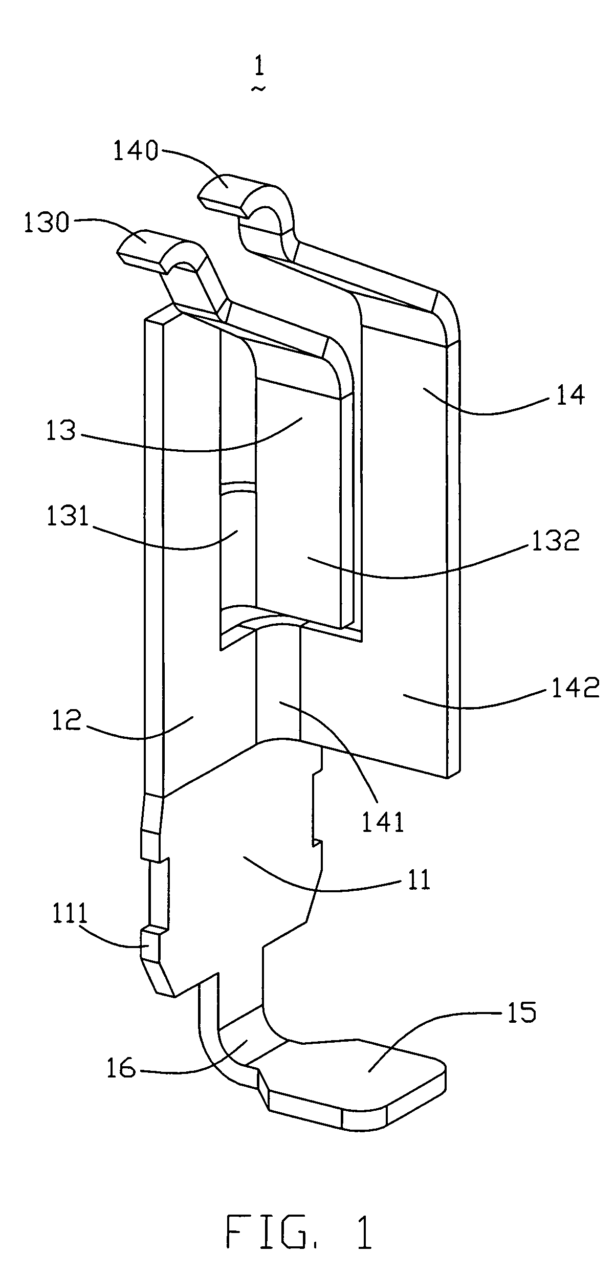 Electrical contact having asymmetric dual-contact-engaging-arm