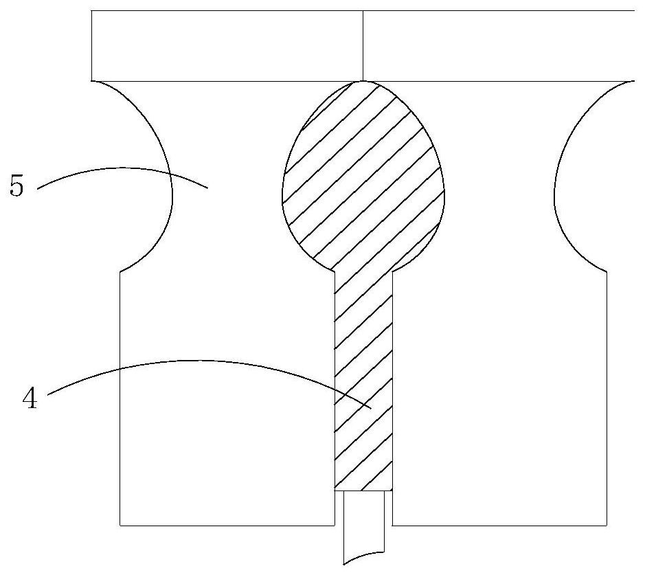 A milling and forming processing component of a bamboo spoon