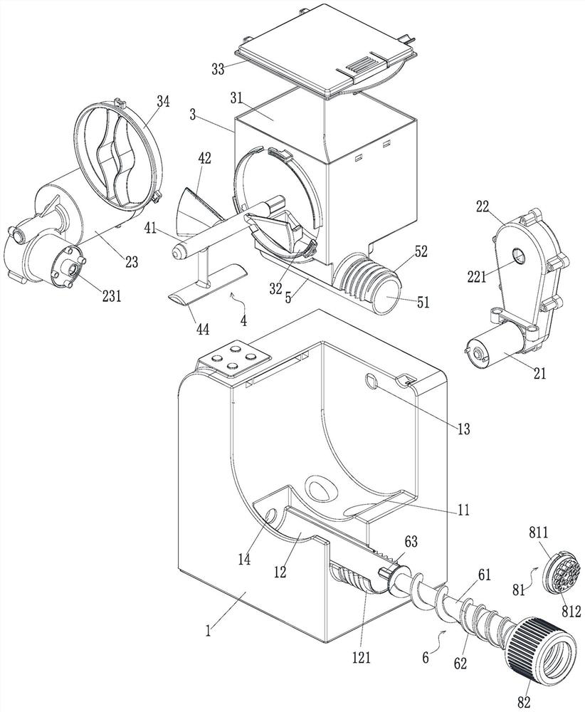 Horizontal cooked wheaten food machine