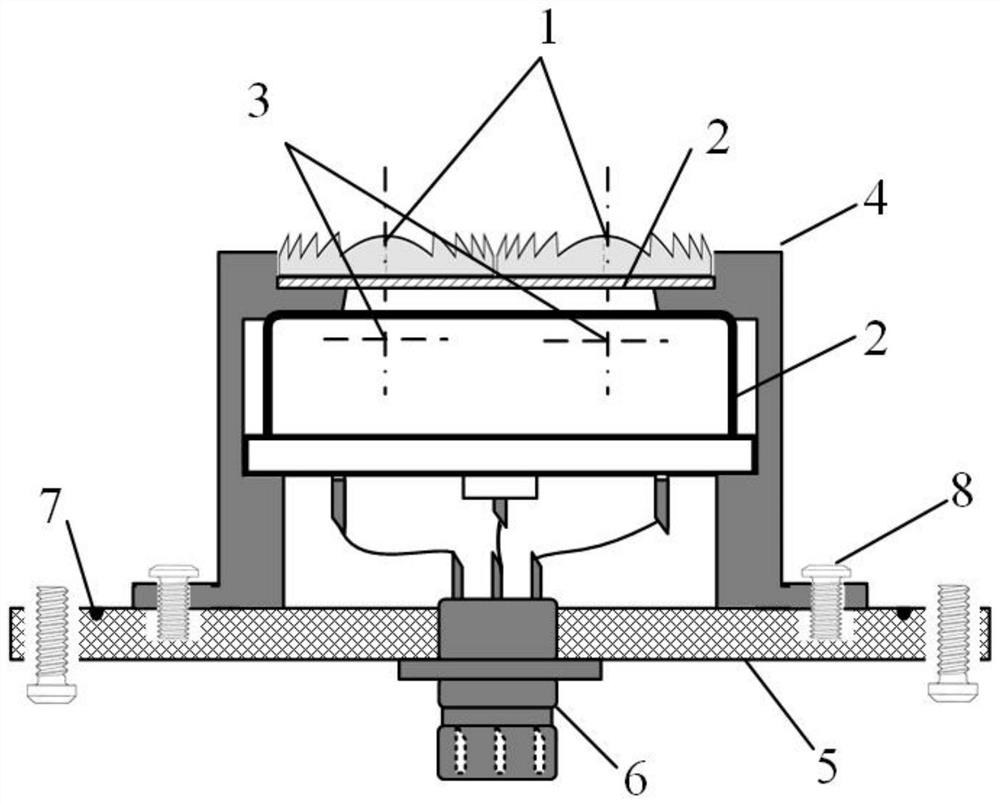 Double-window temperature rise infrared collection and detection device for gas switch equipment