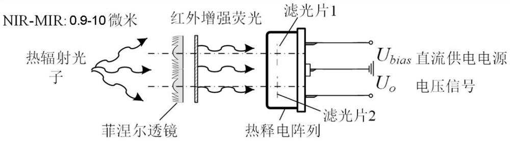 Double-window temperature rise infrared collection and detection device for gas switch equipment