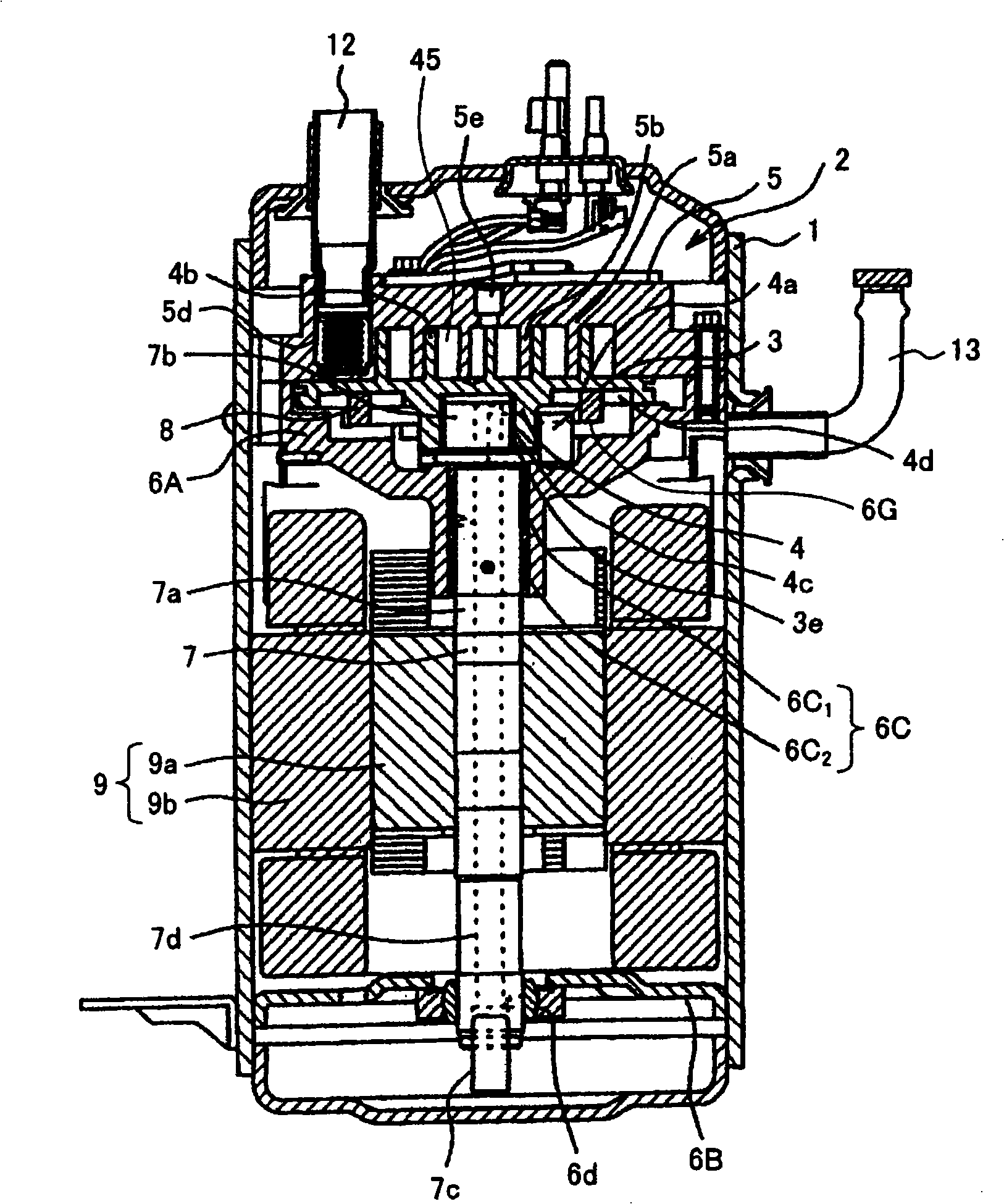 Sliding component and swirl motor compressor using the same