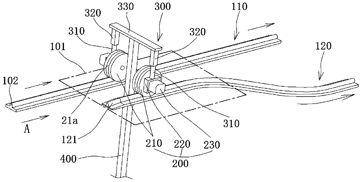 PRT suspension vehicle track switching system, control system, track system and driving system