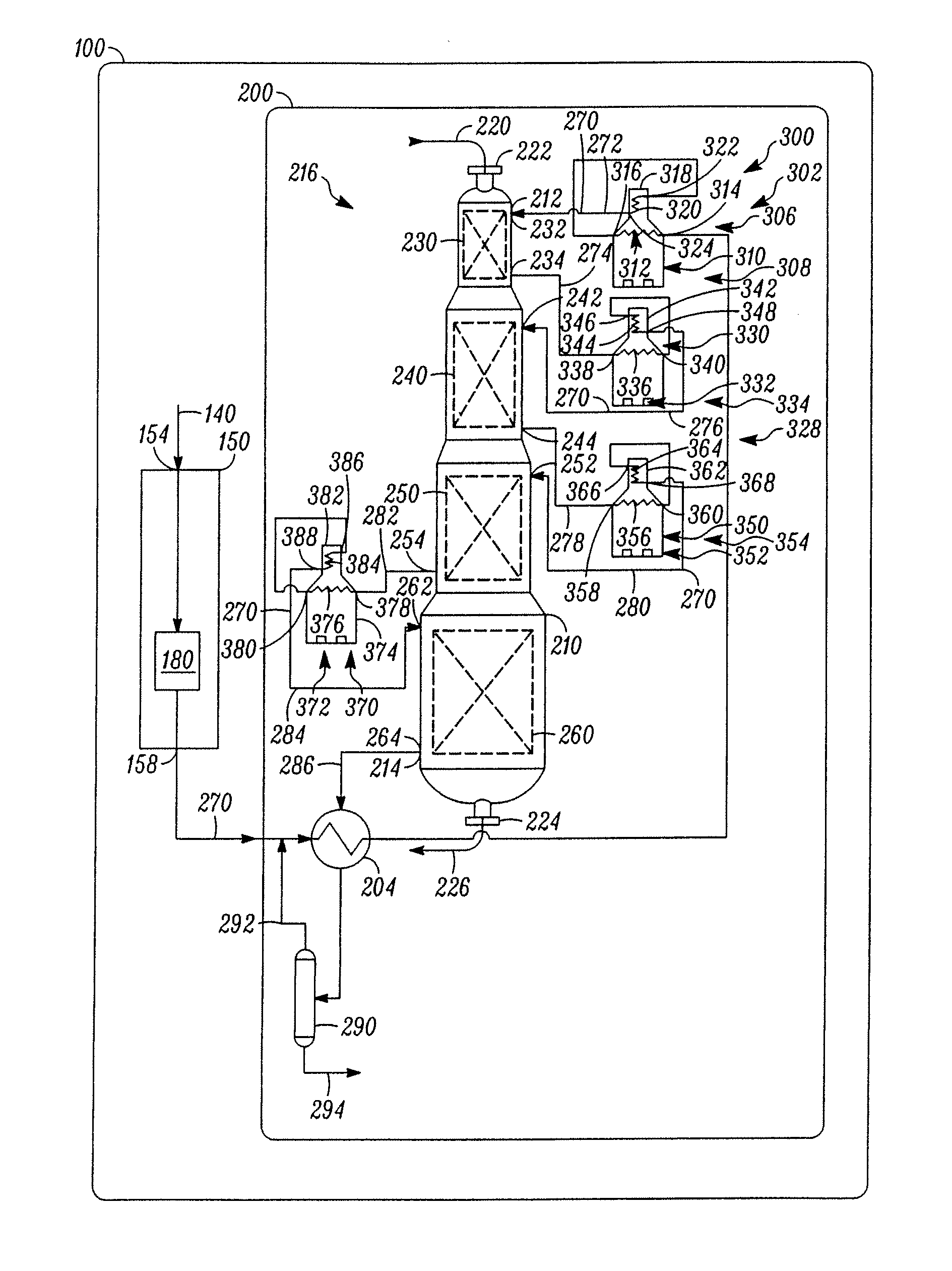 Fired heater for a hydrocarbon conversion process