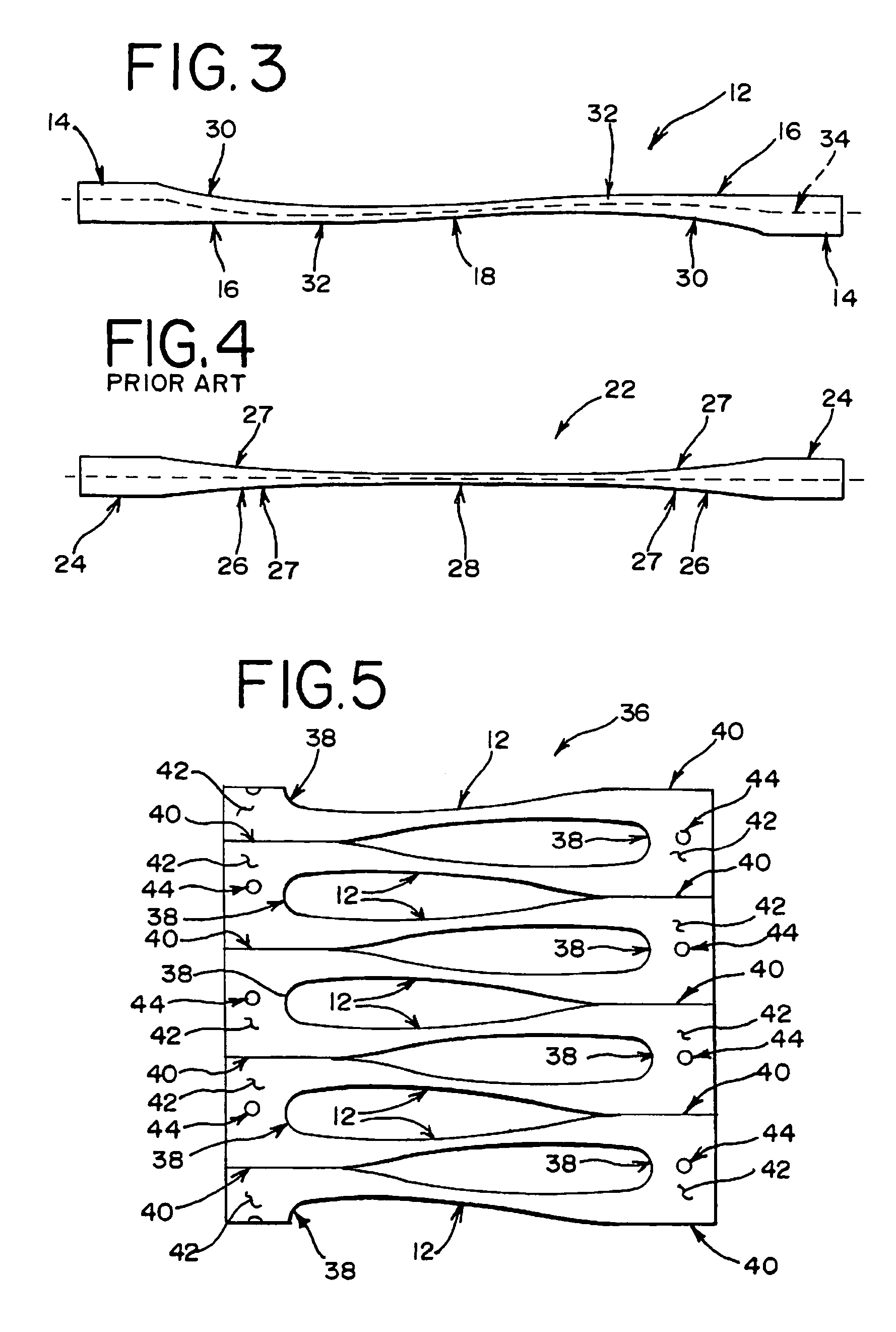 Intraluminal device with unsymmetric tapered beams