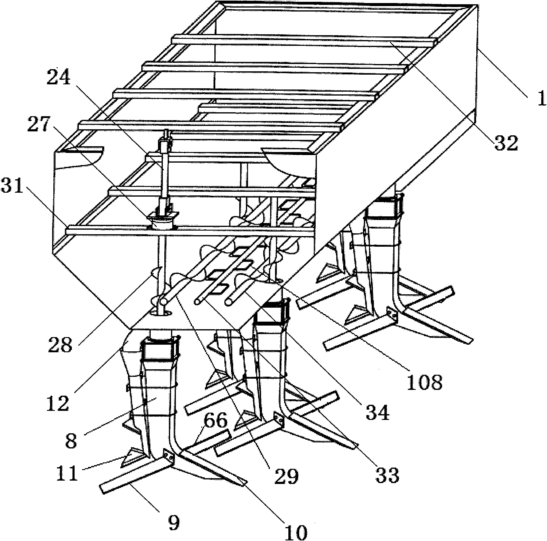 Deep scarification fertilizing method and device