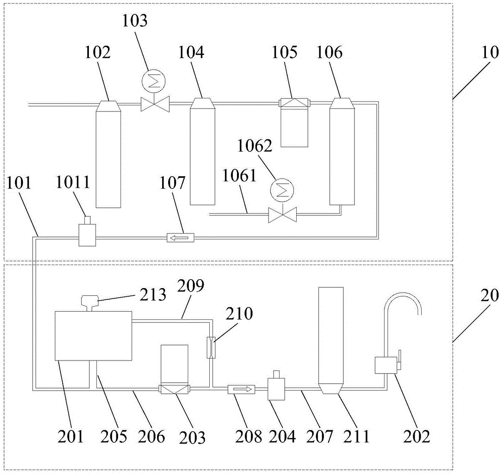 Water purification device and reverse osmosis water purifier