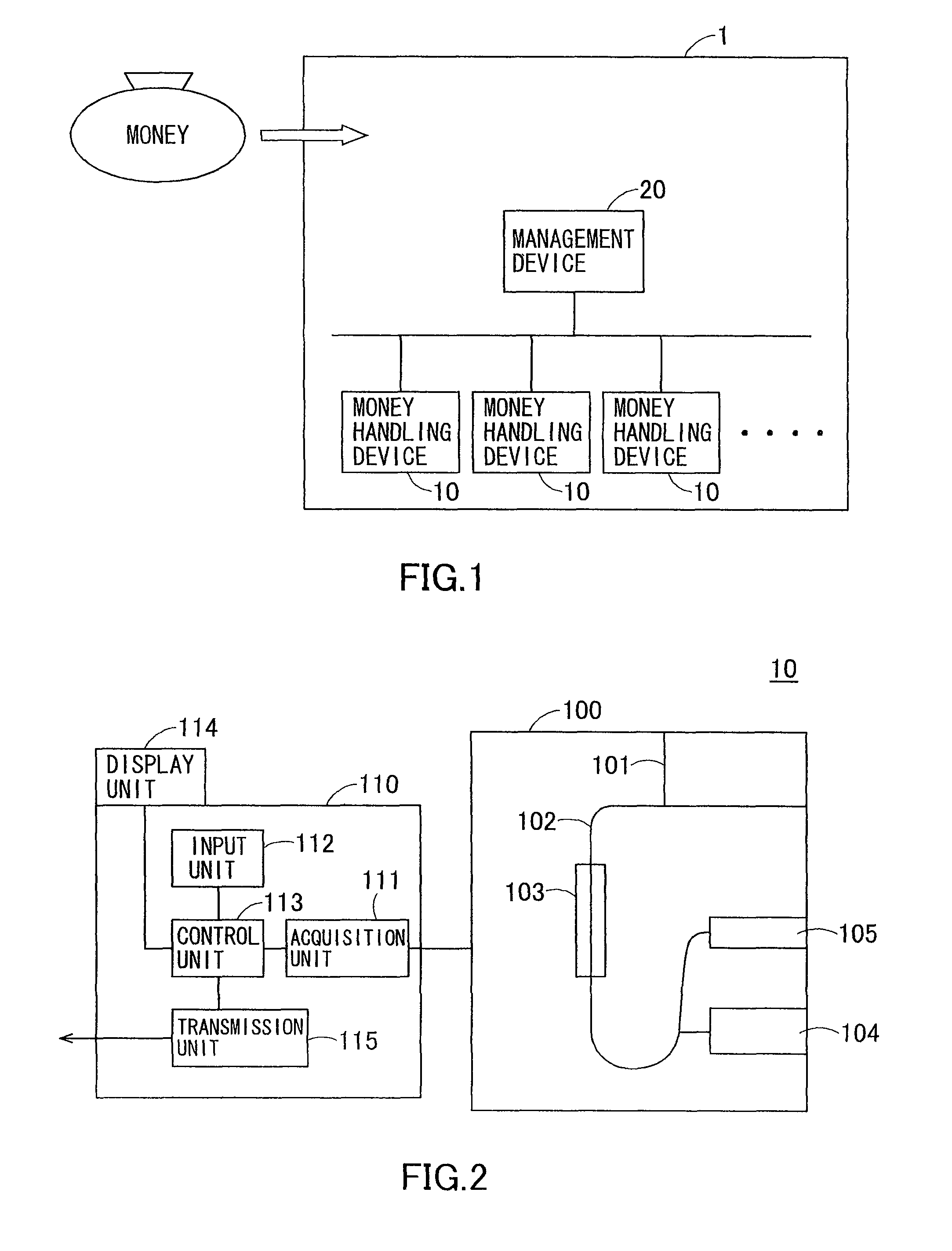 Money handling system and money handling method