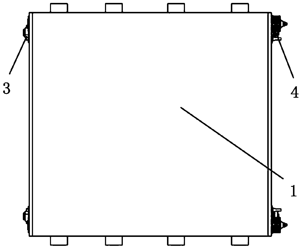 Open type assembling module platform cabin structure