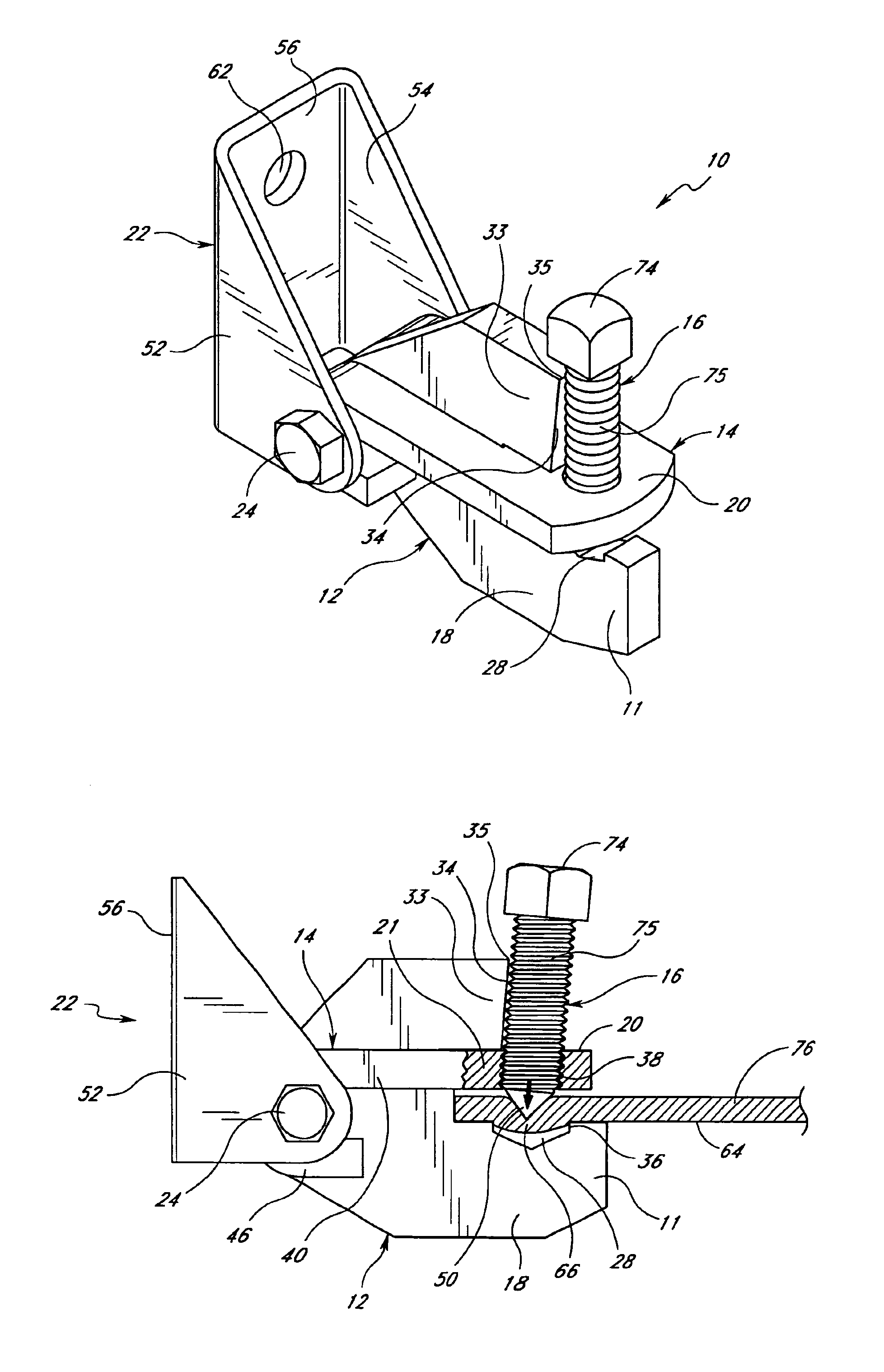 Sway brace fitting