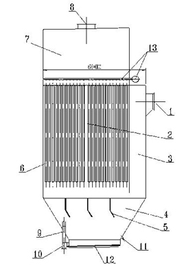 Bag-type dust remover for dry purifying system