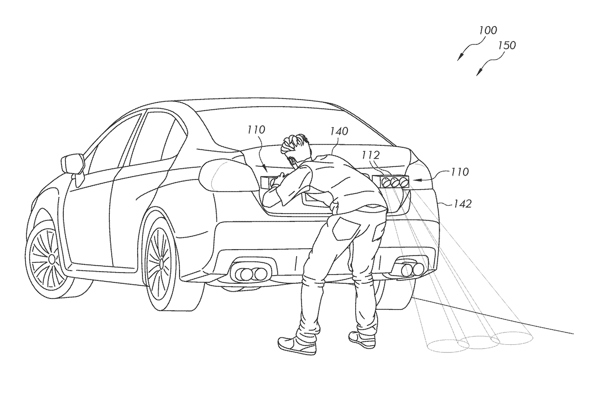 Vehicle emergency light beam systems