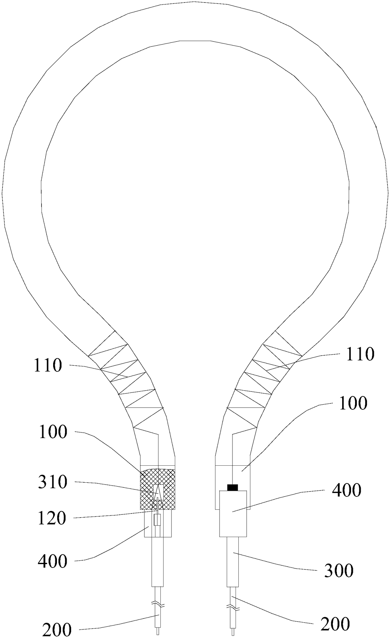 Insulation fixing structure for lead-out wire of halogen tube, and electric heater with halogen tube