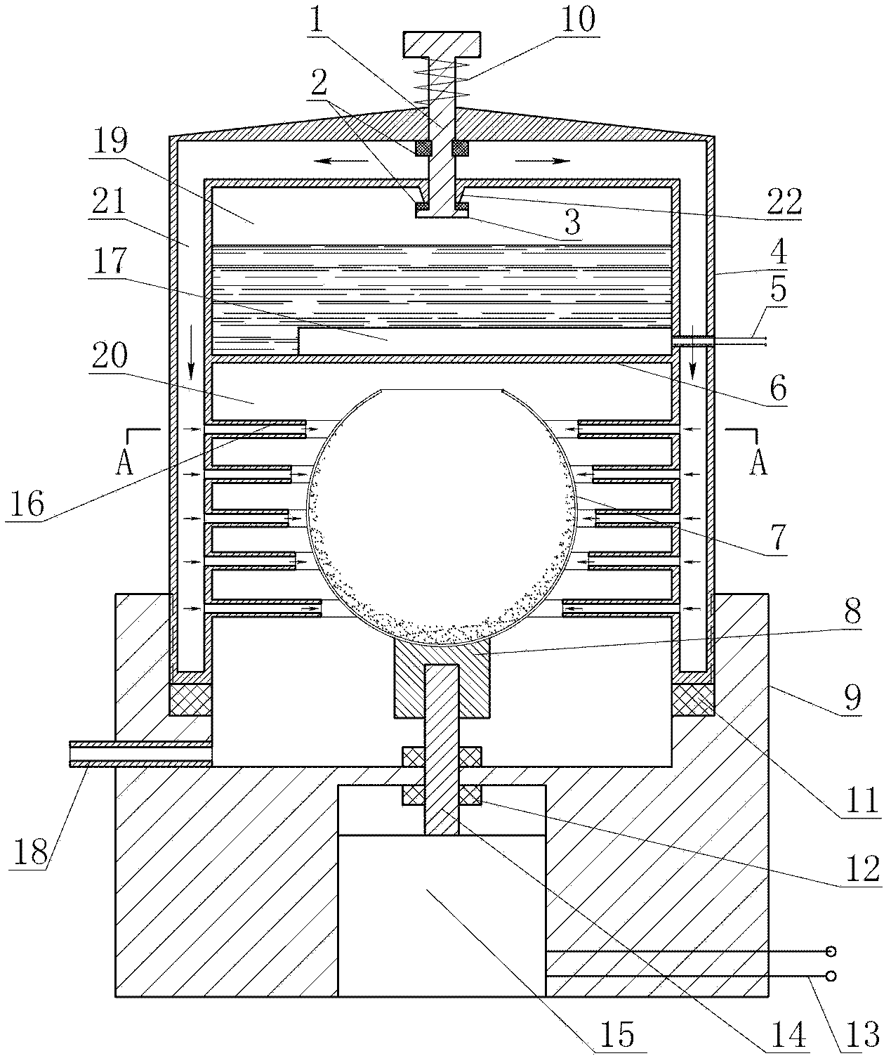 Steam vortex type ammonium nitrate dissolver