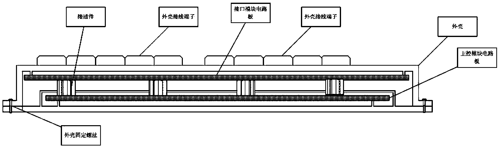 Low-power-consumption weak signal data acquisition and wireless transmission module