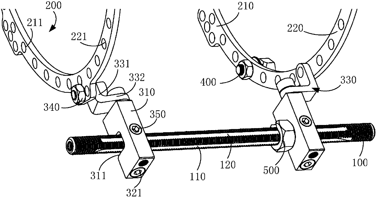 Annular external fixing stent and fixing device