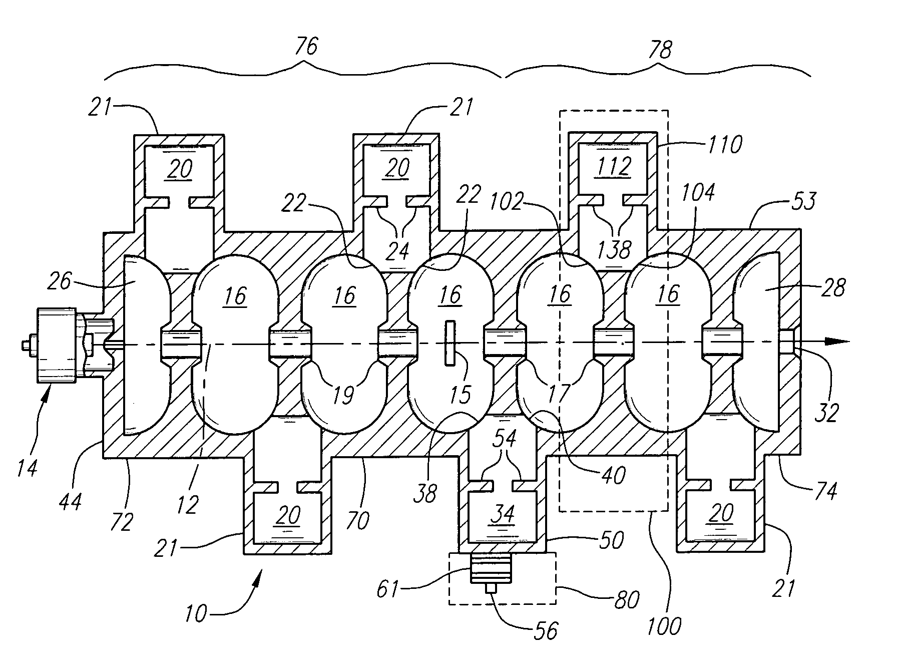 Standing wave particle beam accelerator