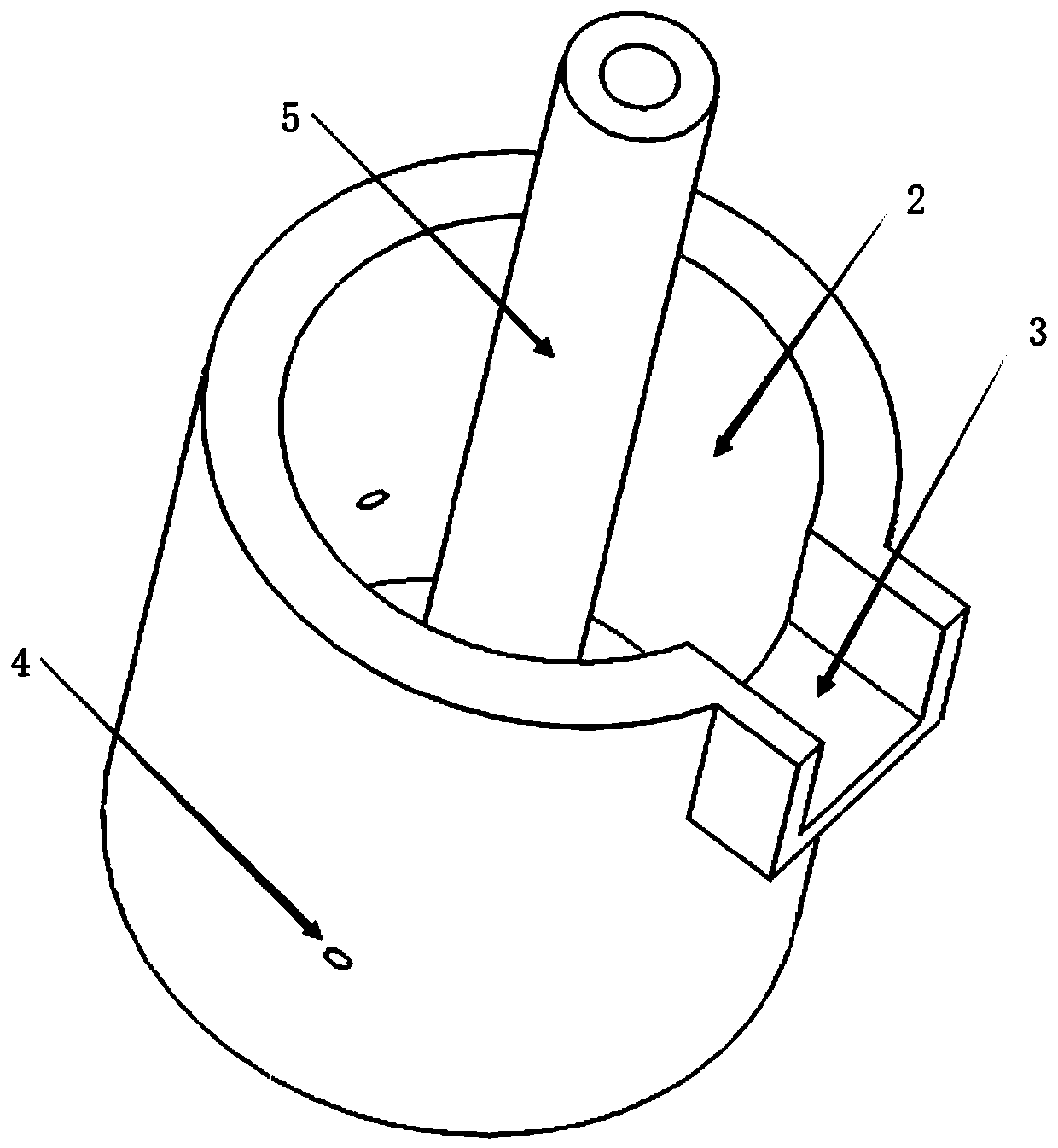 Pneumatic swirling tundish for continuous casting