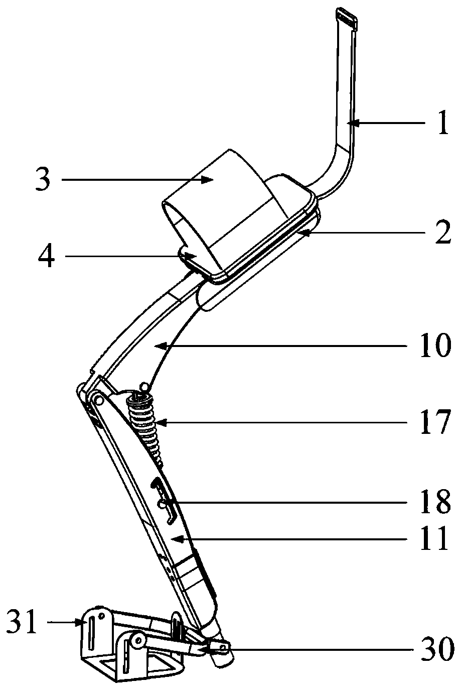 A mechanical exoskeleton seat