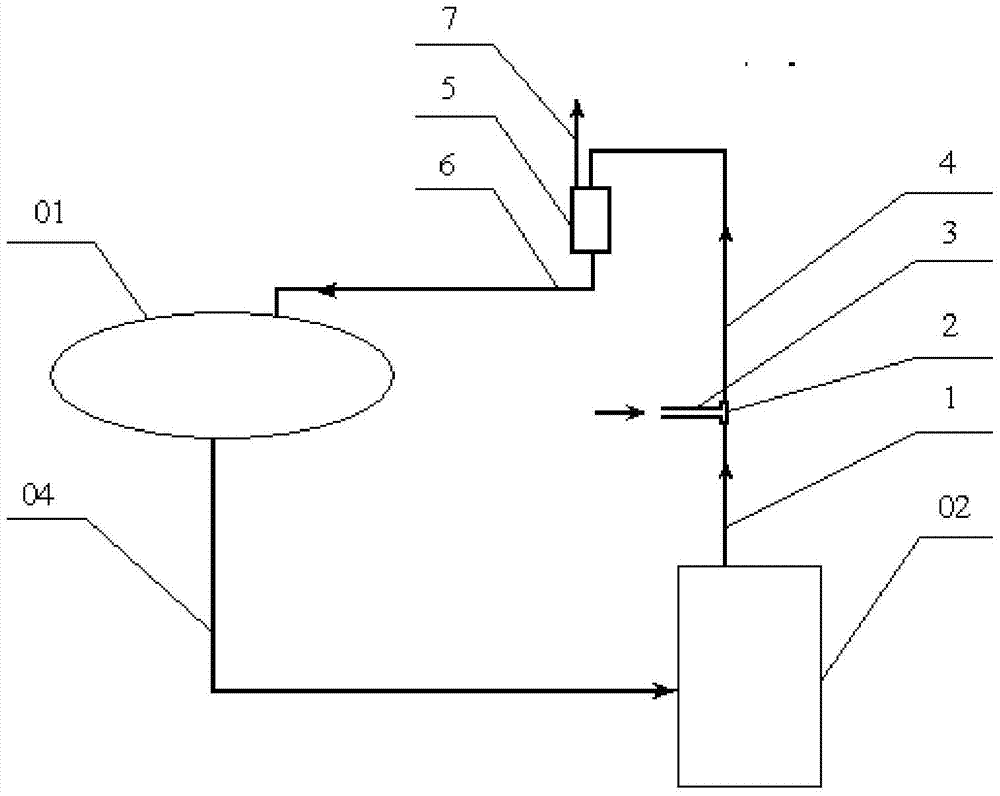 A liquid conveying device and a device for adding grinding liquid to a grinding disc