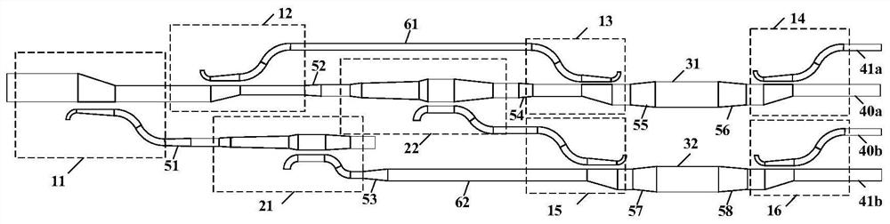 Three-dimensional hybrid multiplexing signal all-optical wavelength conversion device on silicon substrate