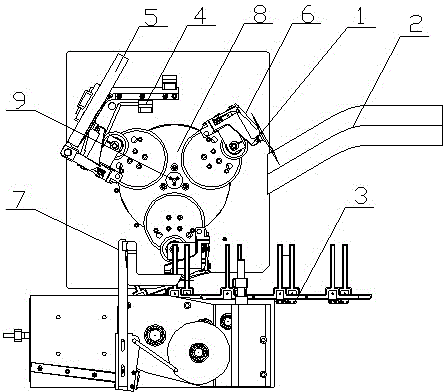 An automatic packaging machine box opening device