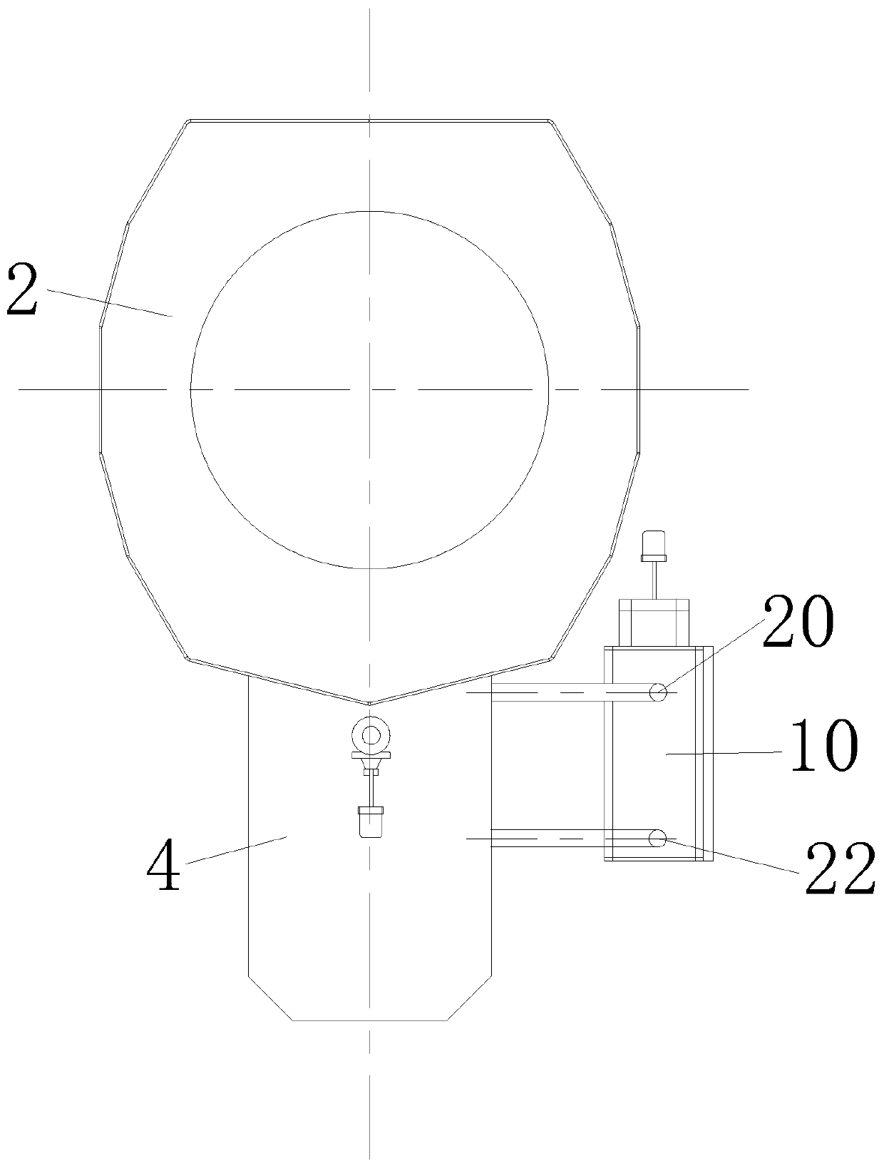 A liquid level controller for vacuum calibrating tank for pipe production