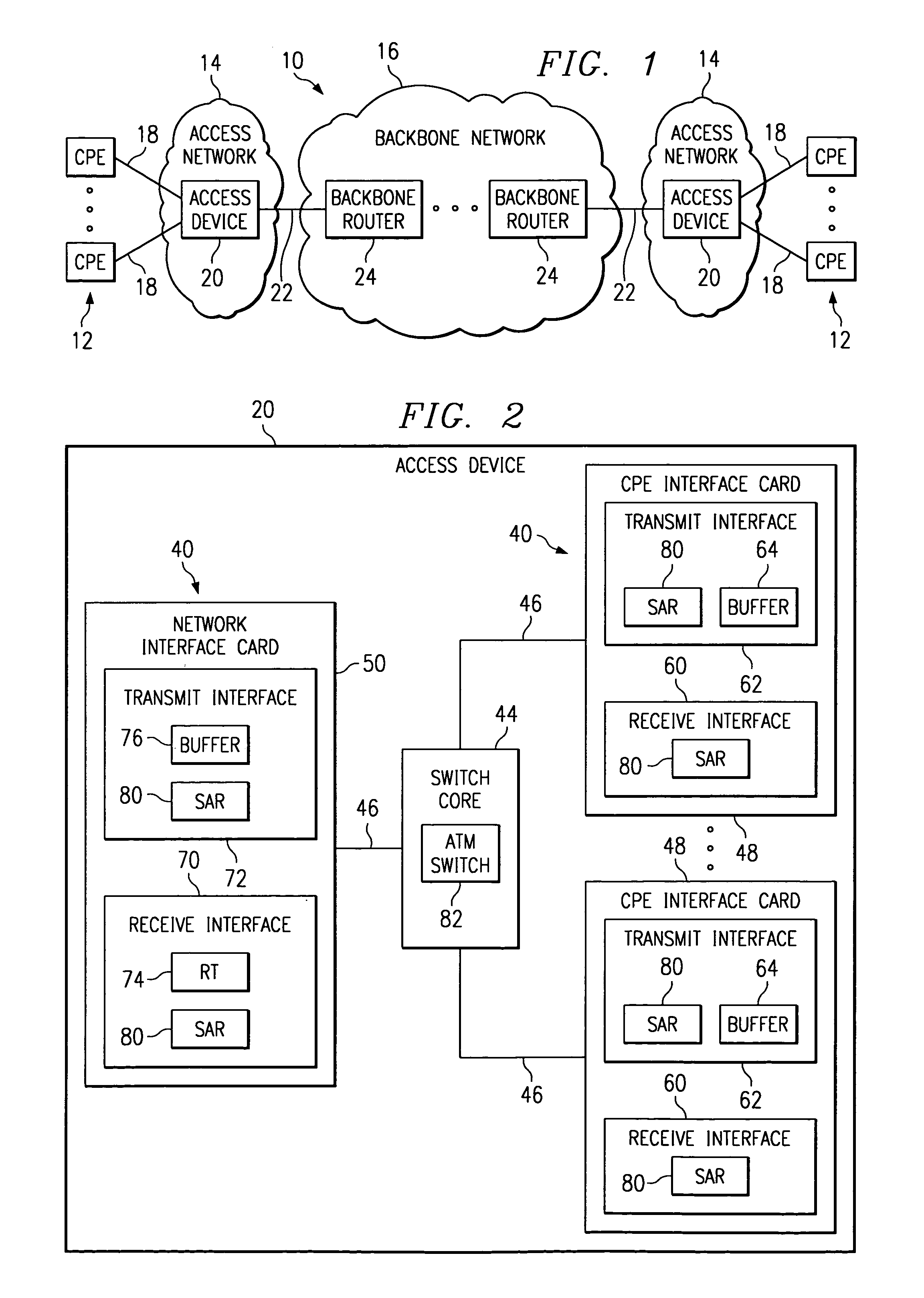 Method and system for processing traffic in an access network