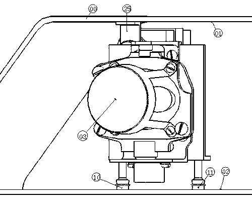 Automobile headlight regulating device