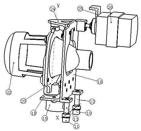 Automobile headlight regulating device