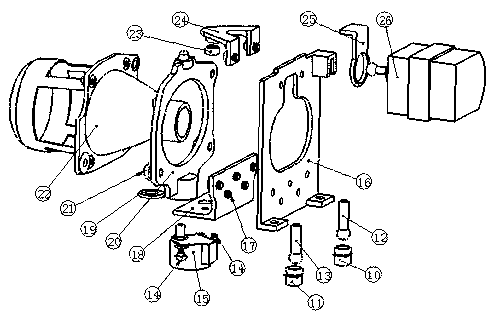 Automobile headlight regulating device