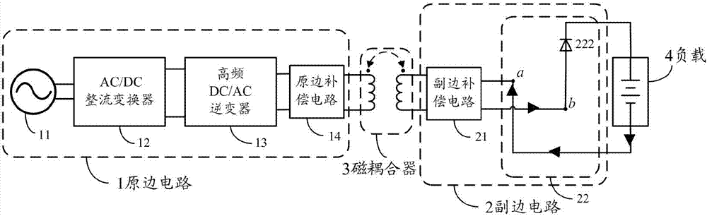 Wireless charging system output energy control circuit and control method