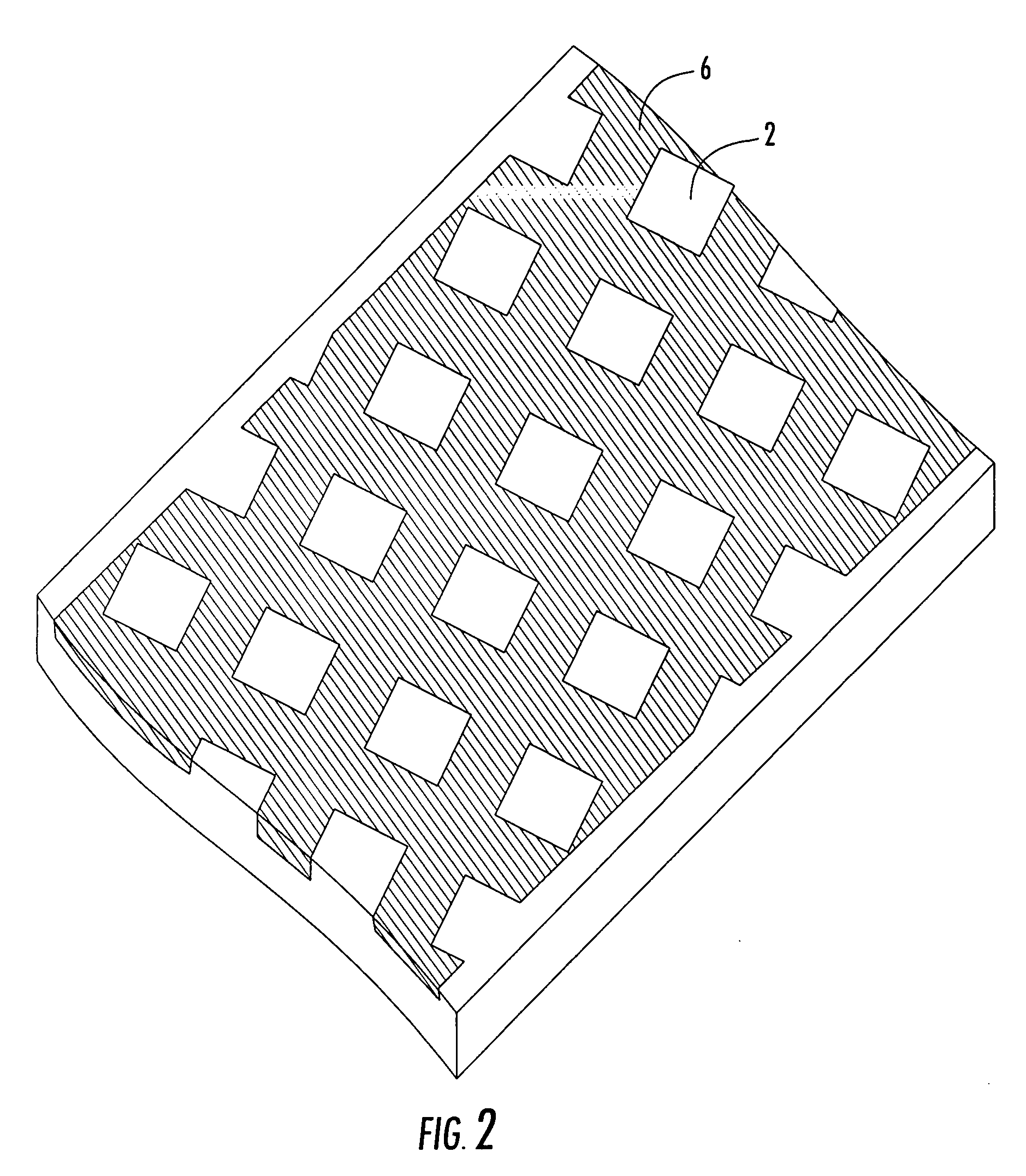 Ceramic matrix composite abradable via reduction of surface area