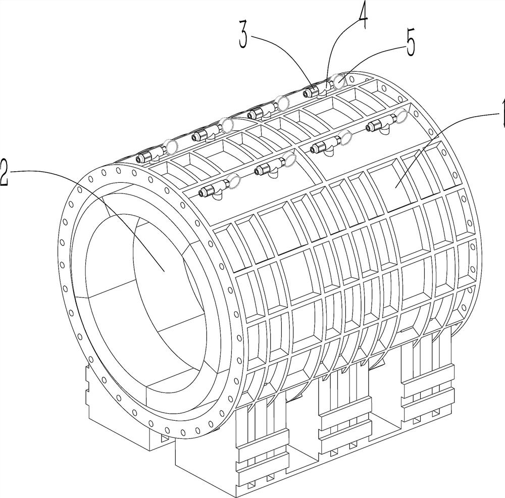 Device for preventing negative ring duct piece from floating upwards in steel sleeve