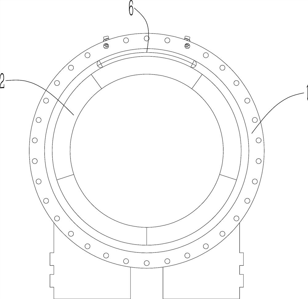 Device for preventing negative ring duct piece from floating upwards in steel sleeve