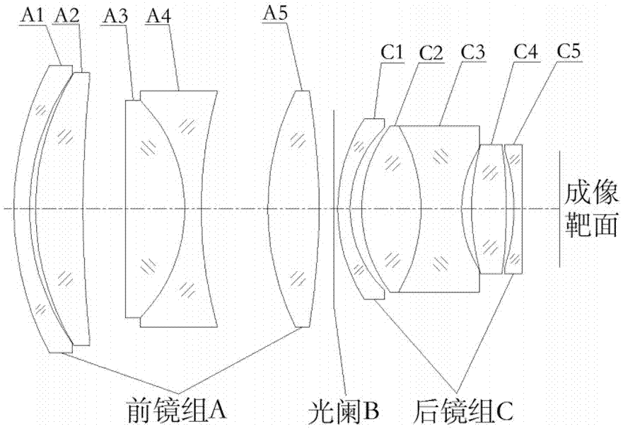 Large-aperture large-target-surface low-light imaging lens