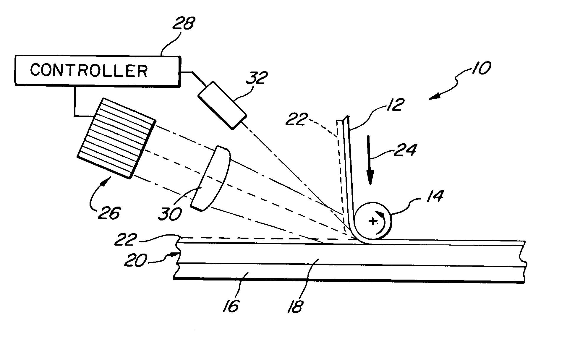 Laser-assisted placement of veiled composite material