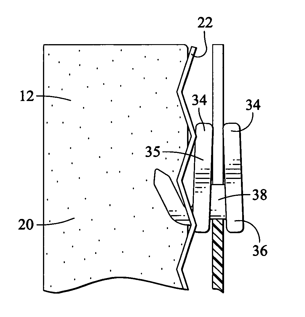 Replacement evaporative element and clip system for a humidifier