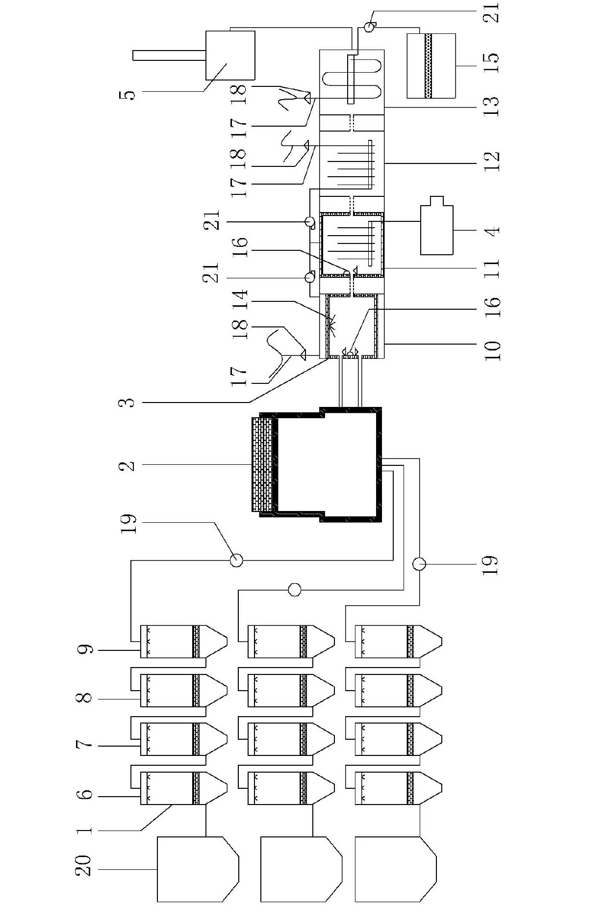 Yellow phosphorus tail gas multiple gas-source combustion power generation system