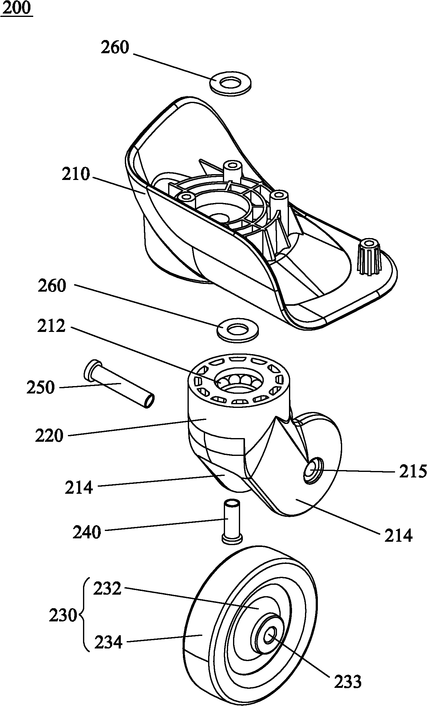 Universal wheel for luggage