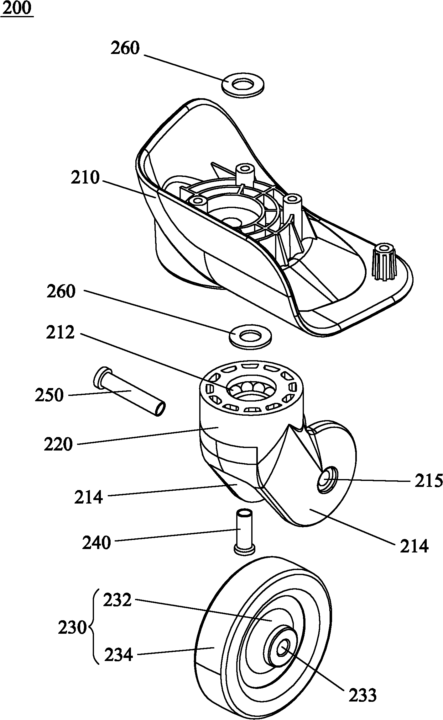 Universal wheel for luggage