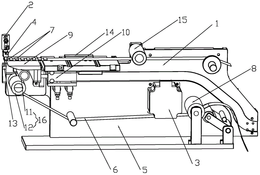 Automatic striping and taking device and method