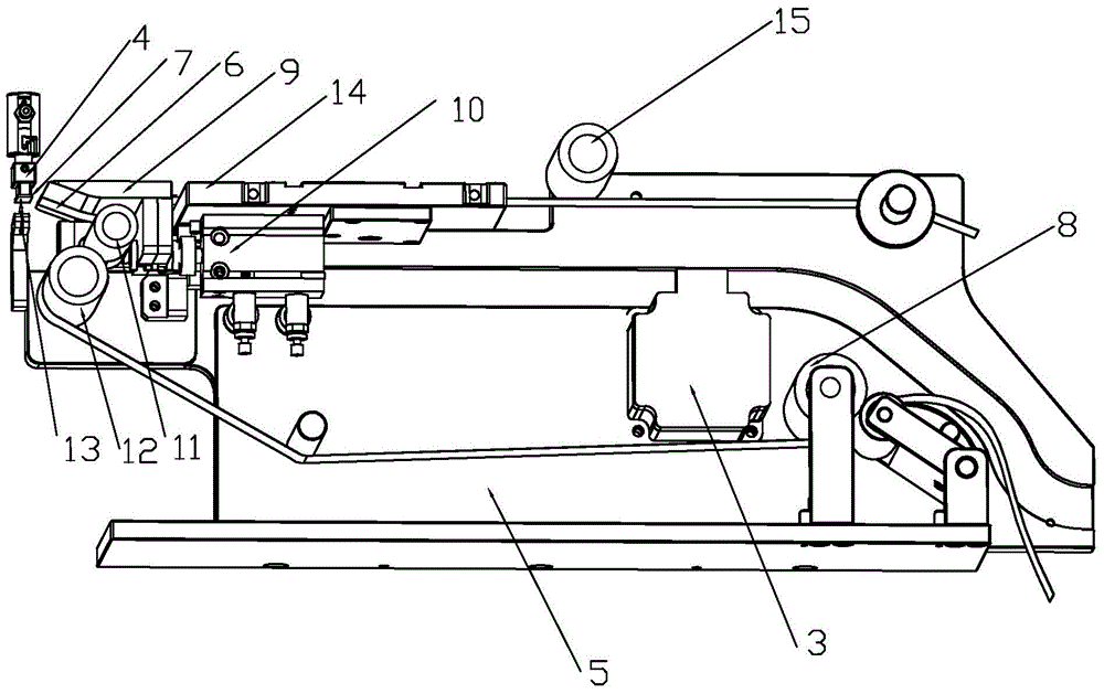 Automatic striping and taking device and method