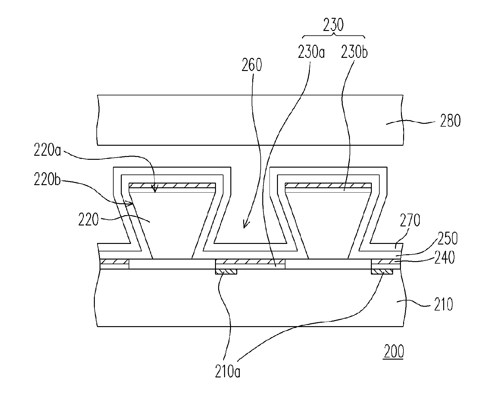 Active matrix organic electro-luminescence device array and fabricating process thereof