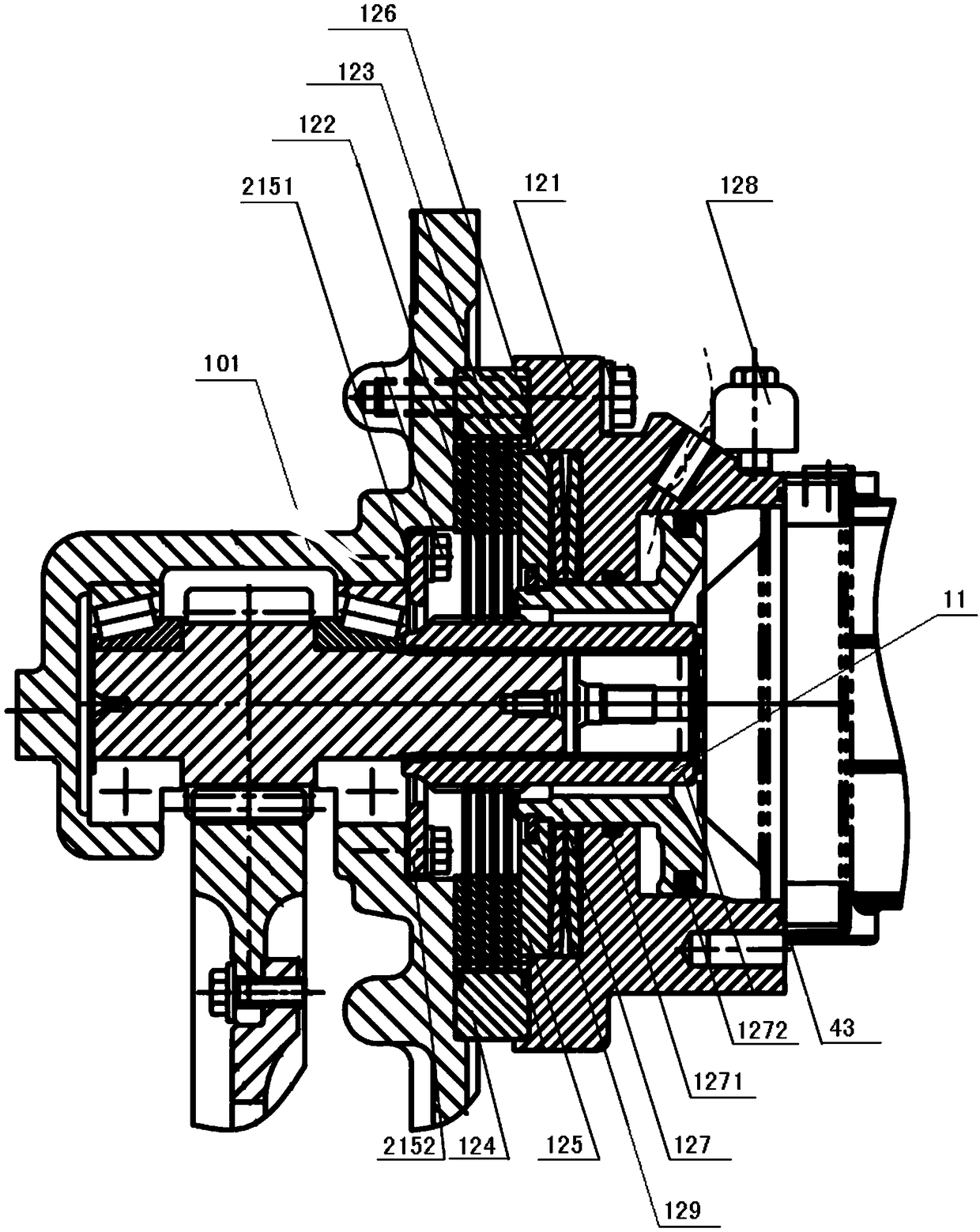 A final drive structure and bulldozer