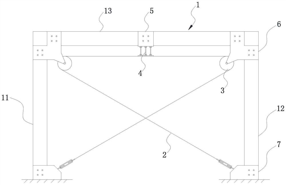 Cable inclined strut and application method thereof