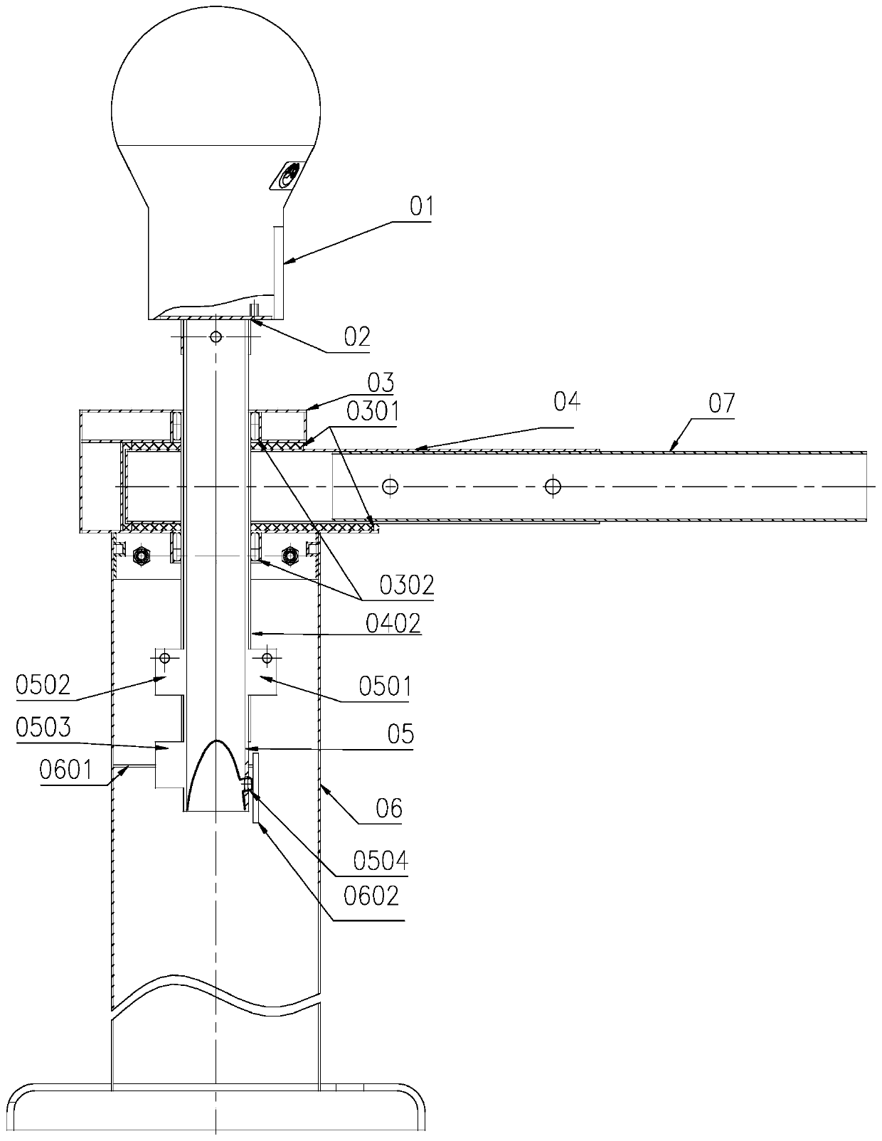 Self-locking human body electrostatic discharge alarm of sidewalk gate